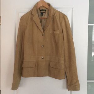 Ralph Lauren 100%Suede Jacket Beige Size L